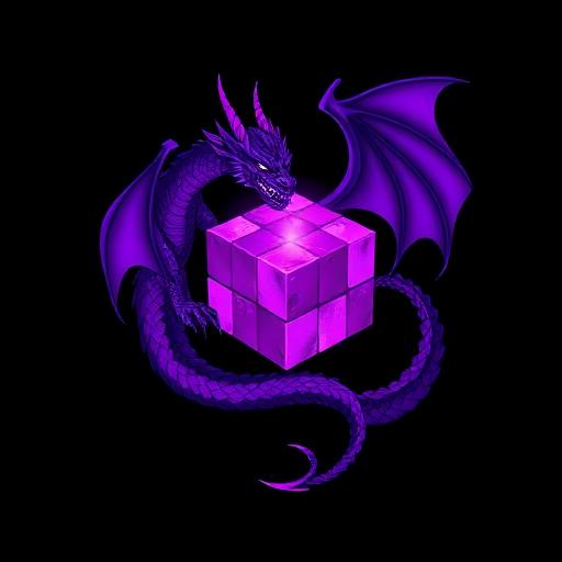 PSMP 2026 Logo - Dragão envolvendo cubo mágico